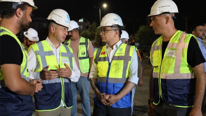 Başiskele Kavşağı Koridor Projesi’nde durmak yok;  Baraçlı’dan dev projeye gece takibi